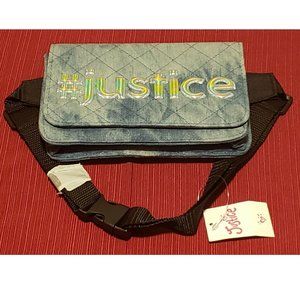 Justice Girls Belt Bag/Fanny Pack Quilted Denim